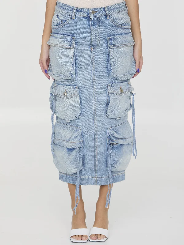 Cargo Midi Skirt cashmere skirt soft