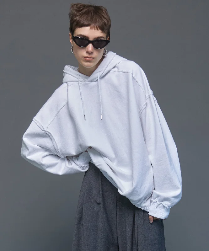 【SALE】Oversized Hoodie Hoodie with Front Slit Layering Stylish