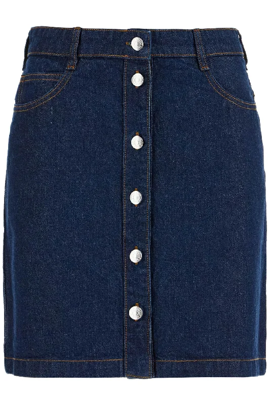 Japanese Denim Mini Skirt casual skirt length