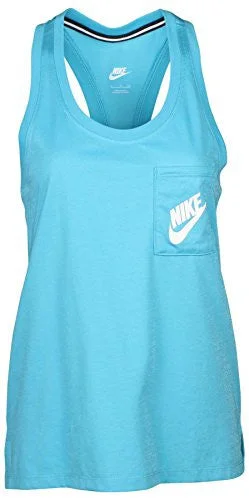 Nike Womens' Signal Racerback Tank Top Light Blue (M) gym tank top