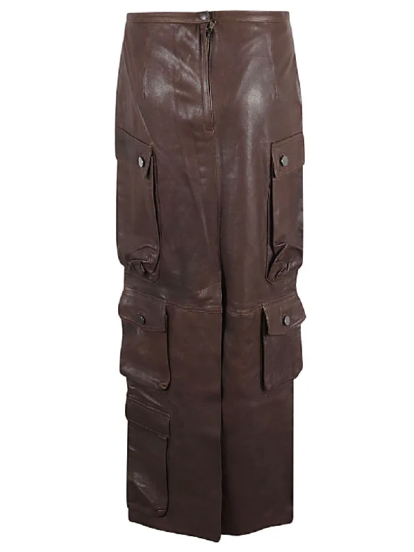 Fermas.club Skirts Brown denim skirt durable
