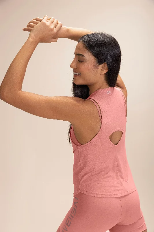 Breath Back Tank Top coral tank top