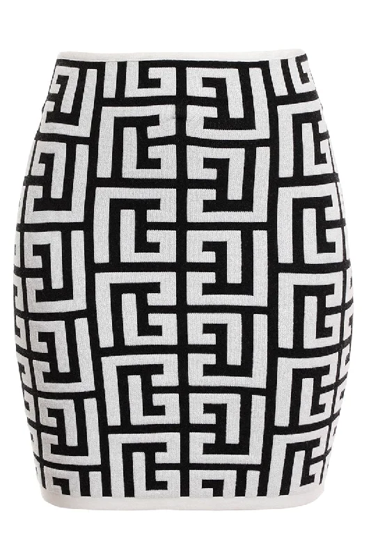 Monogram Short Skirt mini skirt trendy