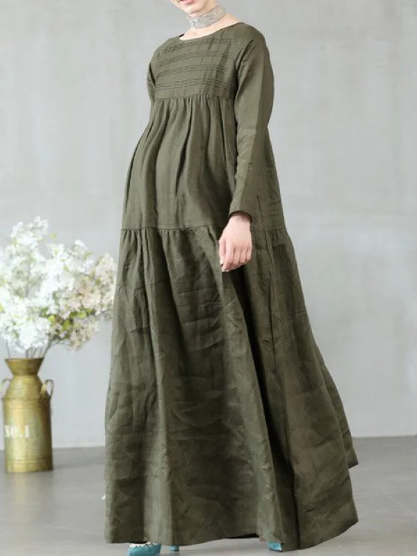 Loose Casual Cotton and Linen Long Sleeve Solid Color Pregnant Women Dress Tunics Formal black Loose Casual Cotton and Linen Long Sleeve Solid Color Pregnant Women Dress Tunics Formal black