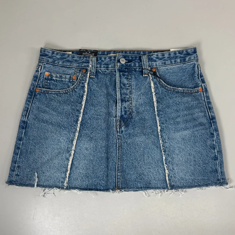 LEVIS Recrafted Icon Skirt Mid Rise Original Women's Sz 30 Novel Notion Med Wash mini skirt trendy
