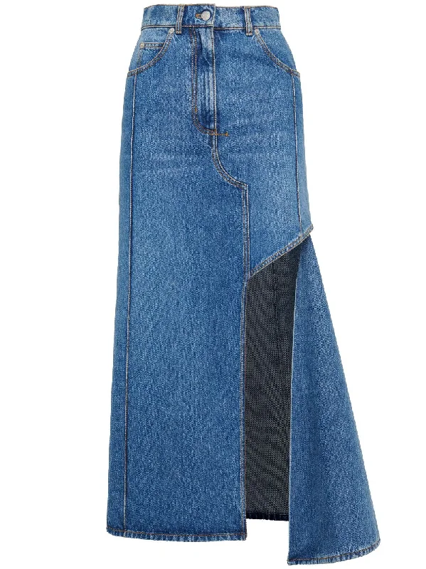 Alexander Mcqueen Skirts Blue lace skirt romantic