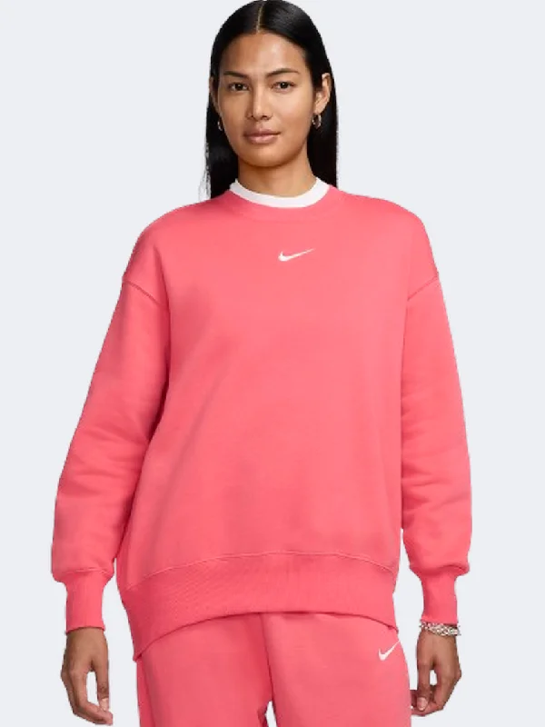 Nike Sportswear Phoenix Fleece Women Lifestyle Sweatshirt Aster Pink/Sail Hoodie with Ribbed Hem Stretchable Secure Nike Sportswear Phoenix Fleece Women Lifestyle Sweatshirt Aster Pink/Sail Hoodie with Ribbed Hem Stretchable Secure
