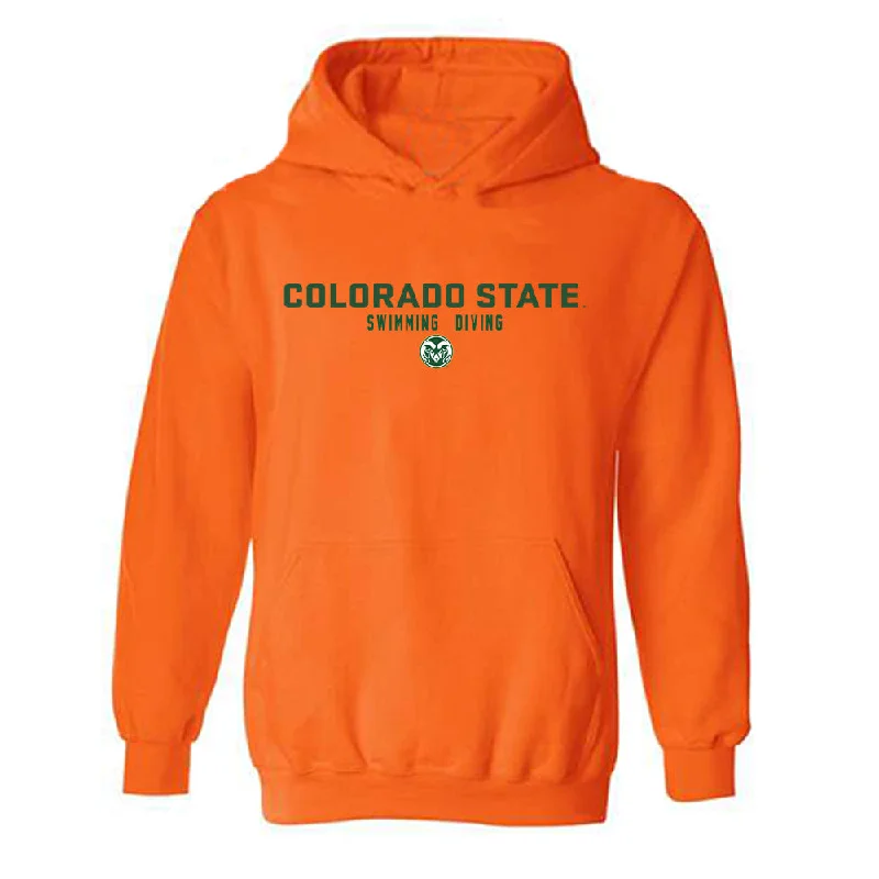 Colorado State - NCAA Women's Swimming & Diving : Alexis Trietley - Hooded Sweatshirt Classic Shersey Hoodie with Slim Fit Tailored Modern