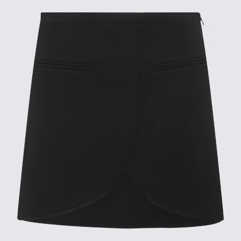 Courreges Skirts Black linen skirt airy