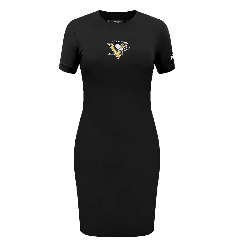 NHL PITTSBURGH PENGUINS CLASSIC WOMEN'S BODY CON DRESS (BLACK) Tunics Chic fashionable NHL PITTSBURGH PENGUINS CLASSIC WOMEN'S BODY CON DRESS (BLACK) Tunics Chic fashionable