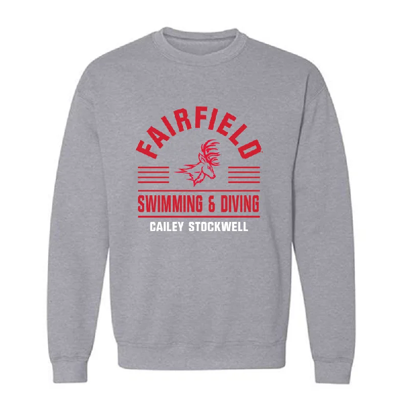 Fairfield - NCAA Women's Swimming & Diving : Cailey Stockwell - Crewneck Sweatshirt Classic Fashion Shersey Hoodie with Mesh Breathable Sporty Fairfield - NCAA Women's Swimming & Diving : Cailey Stockwell - Crewneck Sweatshirt Classic Fashion Shersey Hoodie with Mesh Breathable Sporty