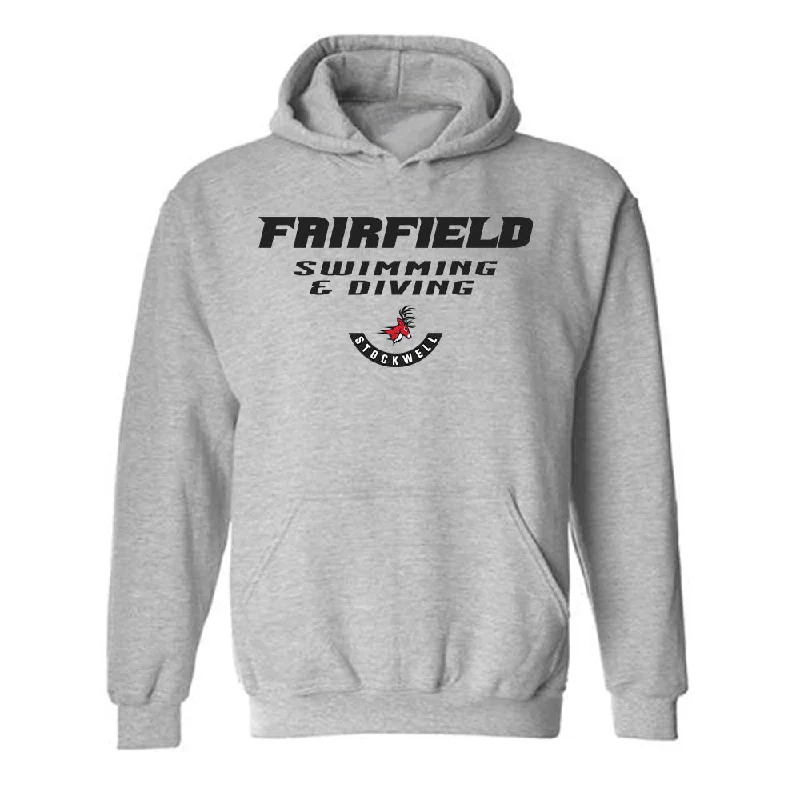 Fairfield - NCAA Women's Swimming & Diving : Cailey Stockwell - Hooded Sweatshirt Classic Fashion Shersey Hoodie with Camouflage Military Edgy Fairfield - NCAA Women's Swimming & Diving : Cailey Stockwell - Hooded Sweatshirt Classic Fashion Shersey Hoodie with Camouflage Military Edgy
