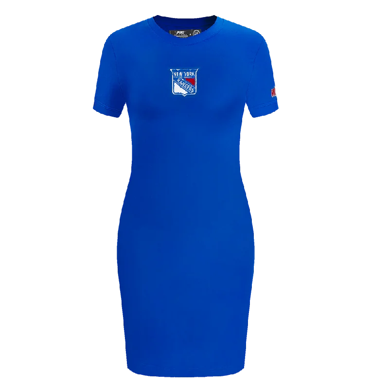 NHL NEW YORK RANGERS CLASSIC WOMEN'S BODY CON DRESS (ROYAL BLUE) Tunics Versatile stylish NHL NEW YORK RANGERS CLASSIC WOMEN'S BODY CON DRESS (ROYAL BLUE) Tunics Versatile stylish
