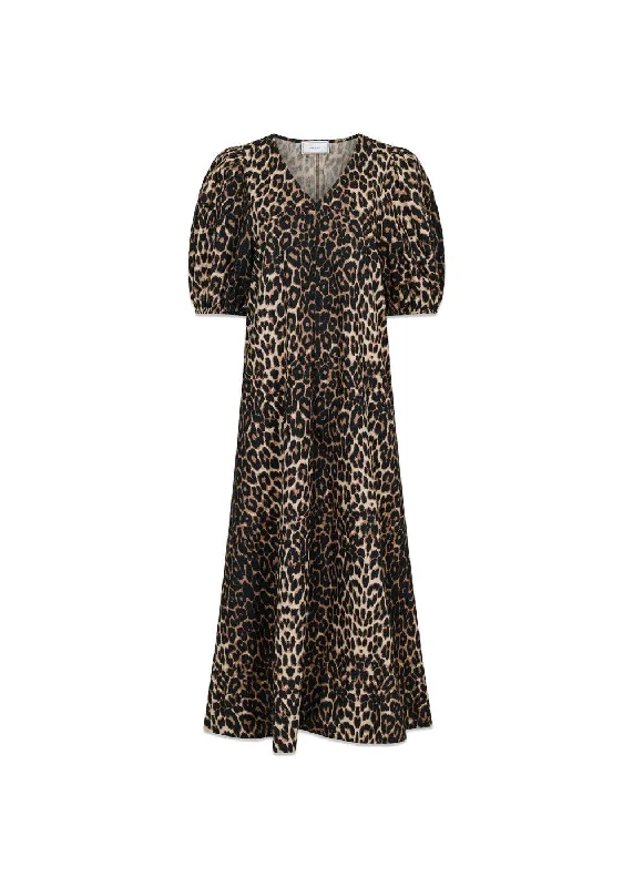 Bobbie Leo Dress - Leopard Turtleneck Neckline Stylish