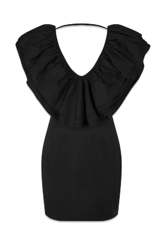 Boston Ruffle Dress - Black Tunics Brand named