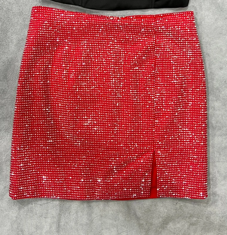studded split hem fitted skirt corduroy skirt textured