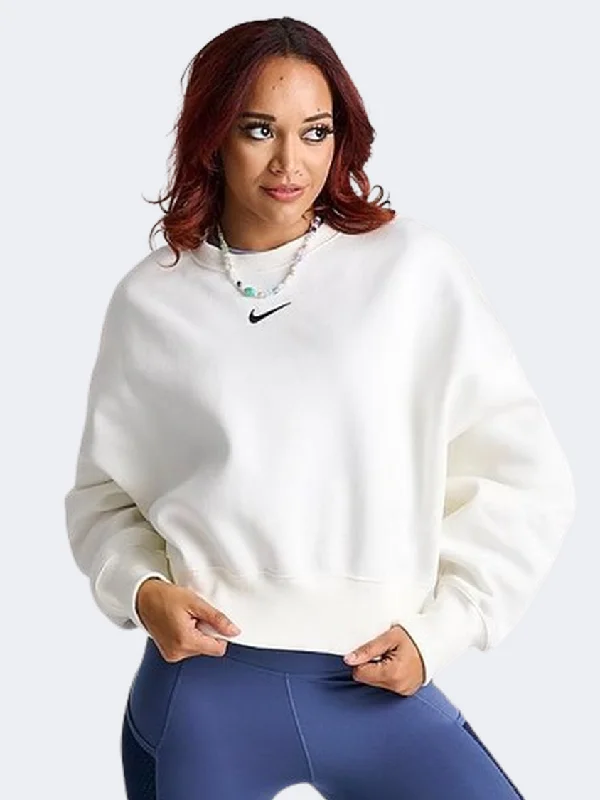 Nike Sportswear Phoenix Fleece Women Lifestyle Sweatshirt Sail/Black Hoodie with Zipper Versatile Modern Nike Sportswear Phoenix Fleece Women Lifestyle Sweatshirt Sail/Black Hoodie with Zipper Versatile Modern
