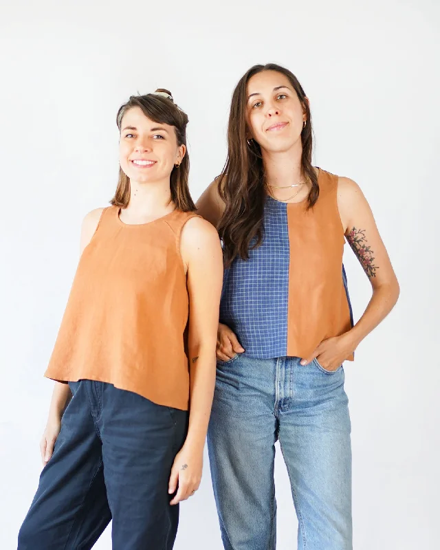 PDF Pattern - Peplum Split Tank | Matchy Matchy Sewing Club rhinestone tank top