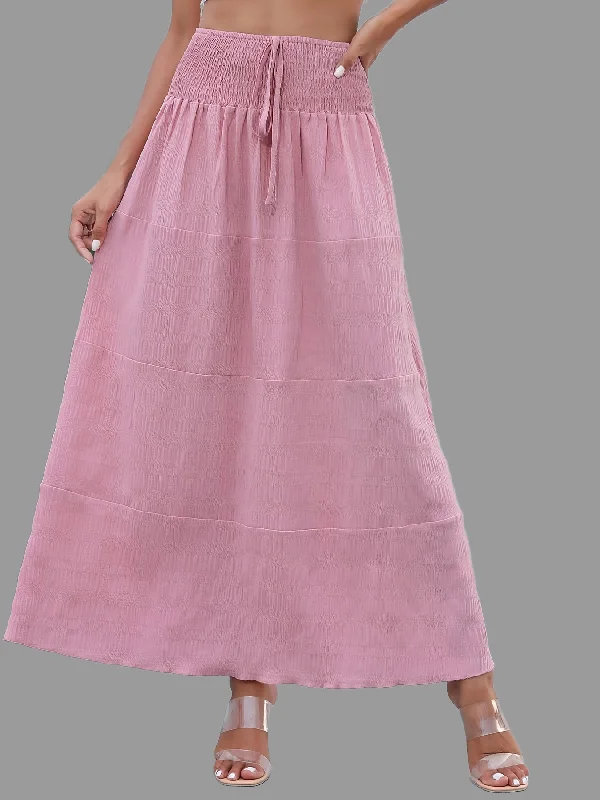 Casual Summer Long Solid High Waist Fashion Long Skirts lace skirt feminine