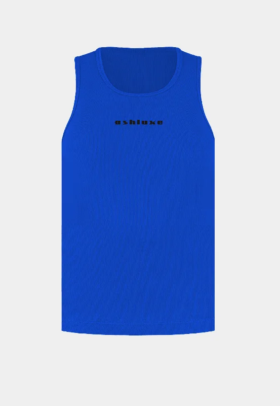 Ashluxe Logo Tank Top Blue boho tank top