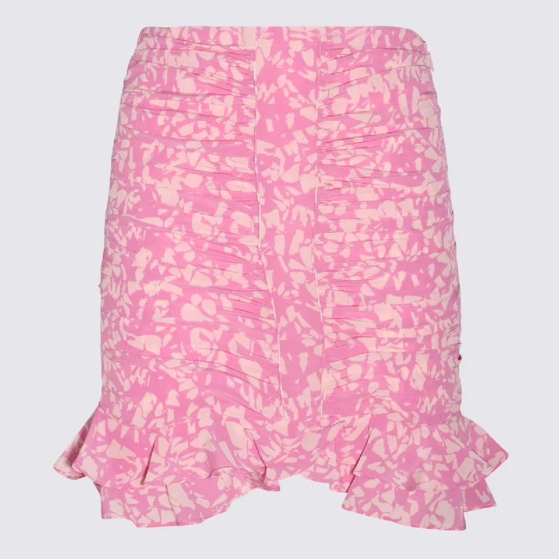 Isabel Marant Skirts Pink silk skirt lustrous