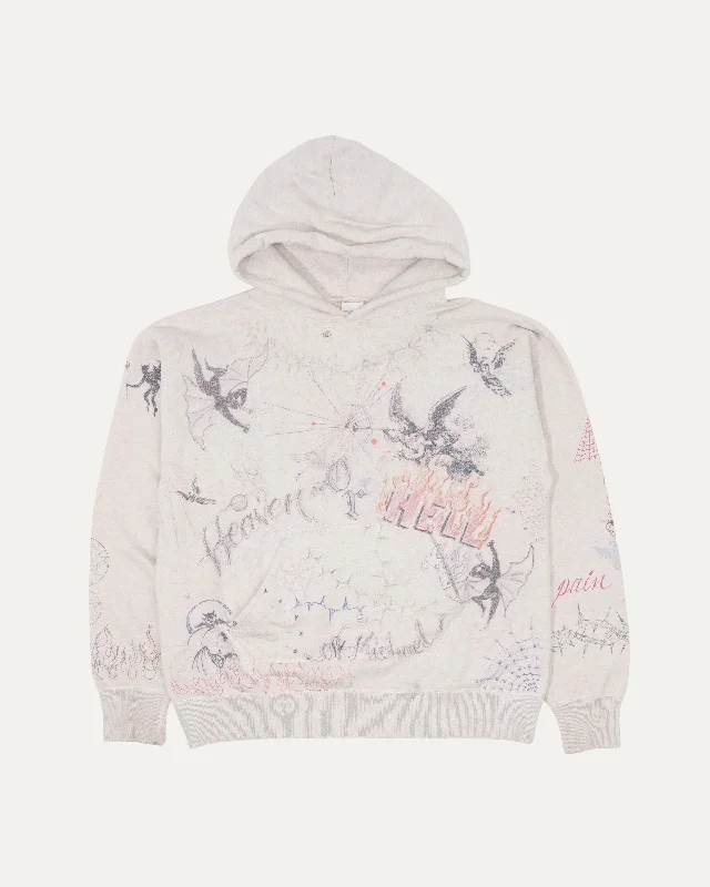 Heaven Or Hell Graffiti Hoodie Hoodie with Mesh Breathable Sporty