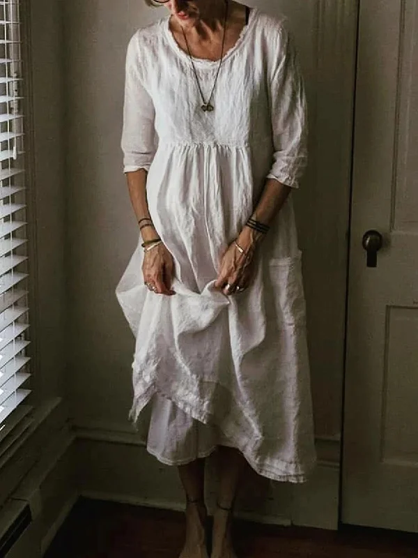 Loose Casual Cotton and Linen Solid Color Pregnant Women Dress Tunics Ceremony elegant Loose Casual Cotton and Linen Solid Color Pregnant Women Dress Tunics Ceremony elegant