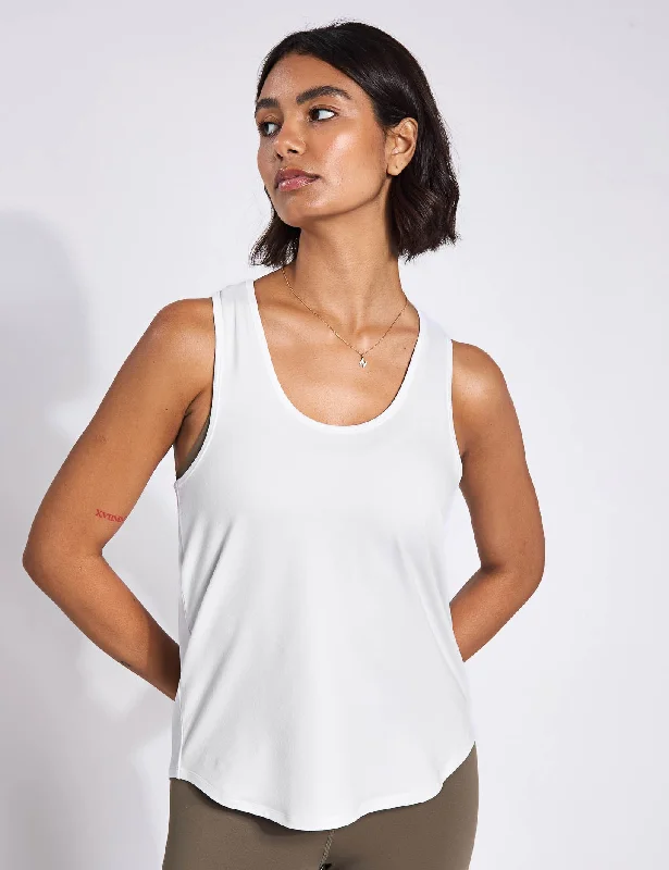 ReSet Relaxed Tank - White lavender tank top