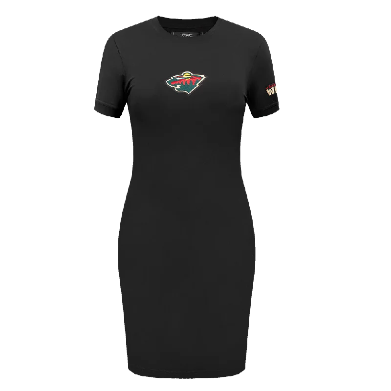NHL MINNESOTA WILD CLASSIC WOMEN'S BODY CON DRESS (BLACK) Tunics Recommended stylist NHL MINNESOTA WILD CLASSIC WOMEN'S BODY CON DRESS (BLACK) Tunics Recommended stylist