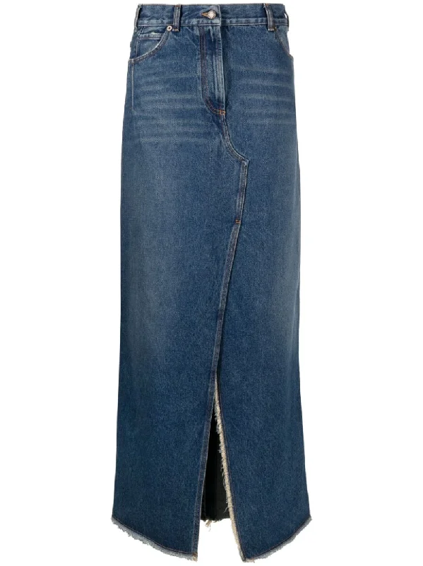 Darkpark Skirts Blue velvet skirt plush