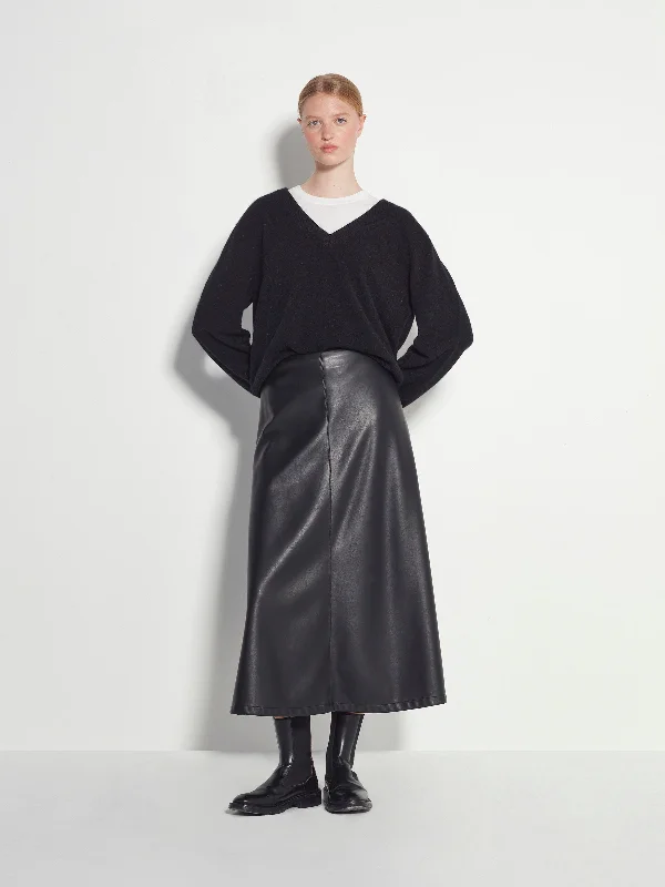 Pipi Skirt (Faux Leather) Black low waist skirt