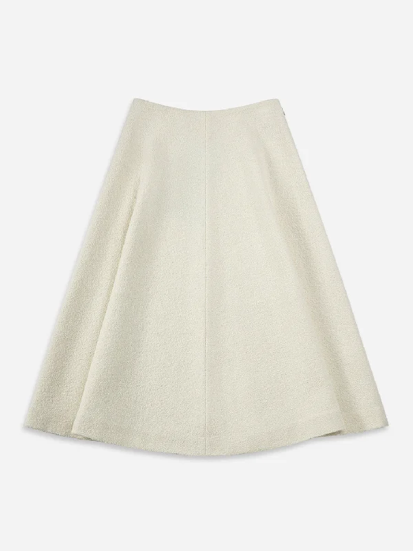 Textured Wool Flare Skirt chiffon skirt airy