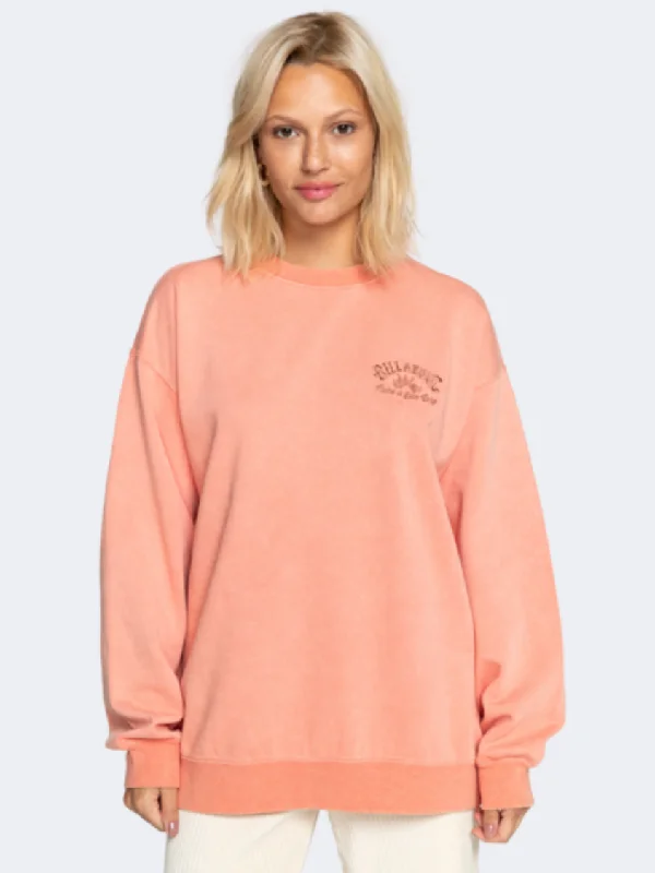 Billabong Heritage Scenic Women Lifestyle Sweatshirt Rose Dawn Hoodie with Cuffed Sleeves Snug Secure Billabong Heritage Scenic Women Lifestyle Sweatshirt Rose Dawn Hoodie with Cuffed Sleeves Snug Secure