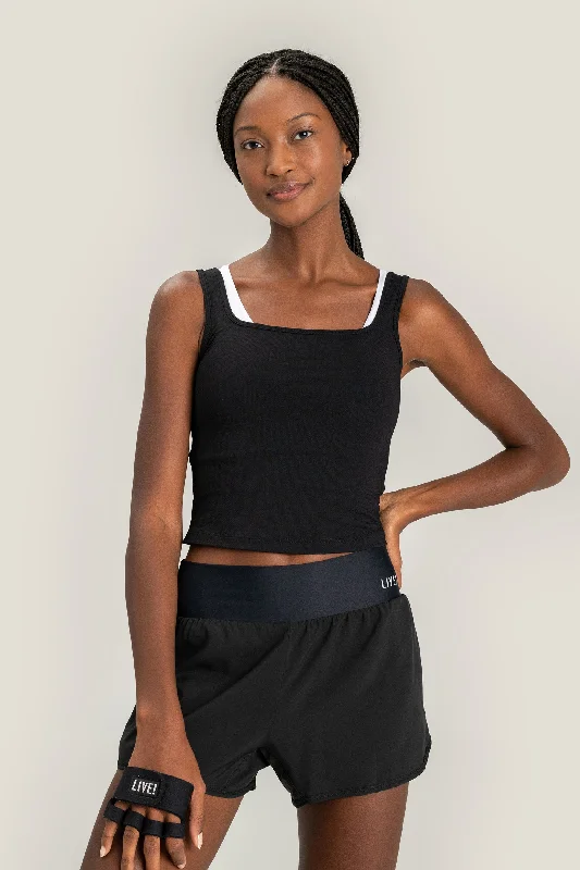 Airy Cropped Tank Top bold tank top