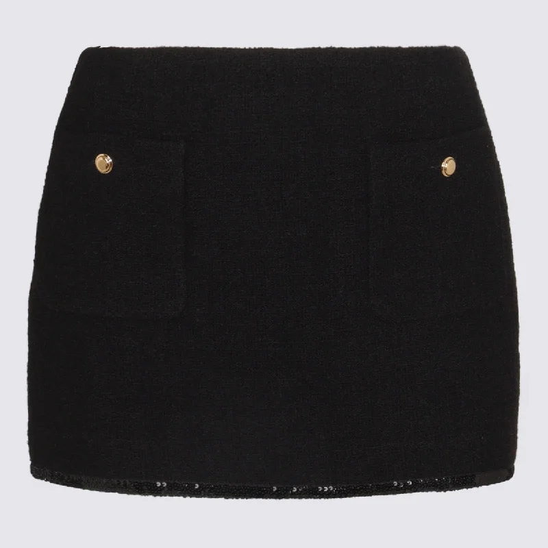 Miu Miu Skirts Black silk skirt smooth
