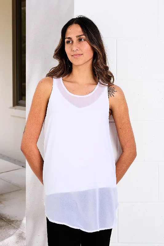 FRAME TANK metallic tank top