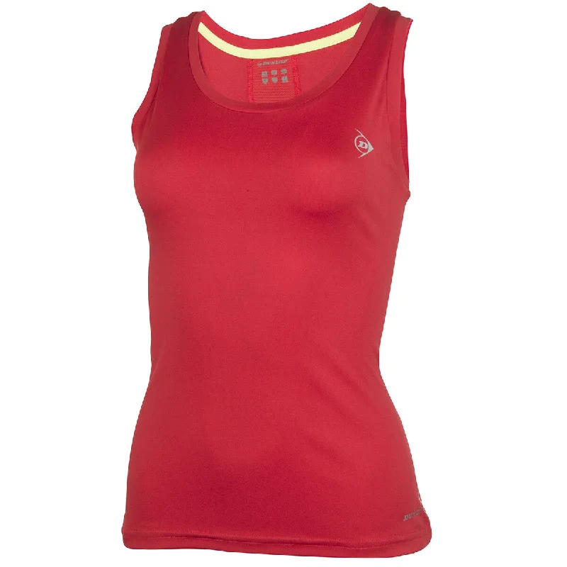 Dunlop Women's Club Tank Red metallic tank top