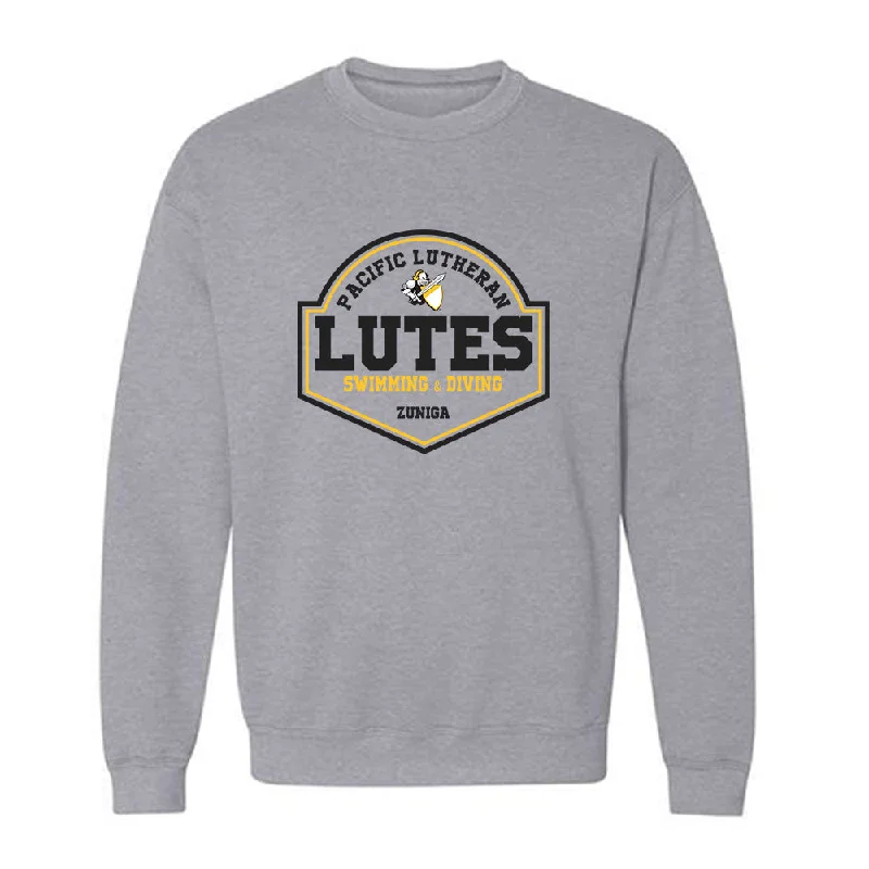 PLU - NCAA Women's Swimming & Diving : Melissa Zuniga - Crewneck Sweatshirt Classic Fashion Shersey Cotton Hoodie Fleece Lining Warmth PLU - NCAA Women's Swimming & Diving : Melissa Zuniga - Crewneck Sweatshirt Classic Fashion Shersey Cotton Hoodie Fleece Lining Warmth