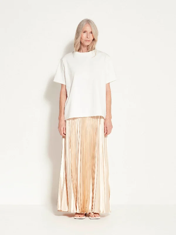 Derya Pleat Skirt (Polished Satin) Pearl Shine corduroy skirt durable
