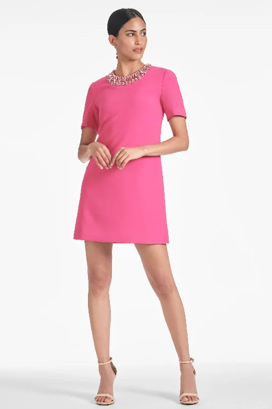 Lauren Dress - Rose Pink - Final Sale Turtleneck Neckline Stylish