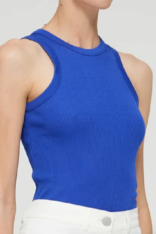 Racer Tank in Blue (Sold Out) playful tank top