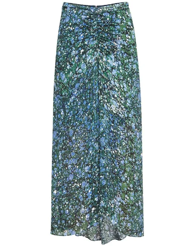 Limani Marble-Print Skirt asymmetrical skirt cut