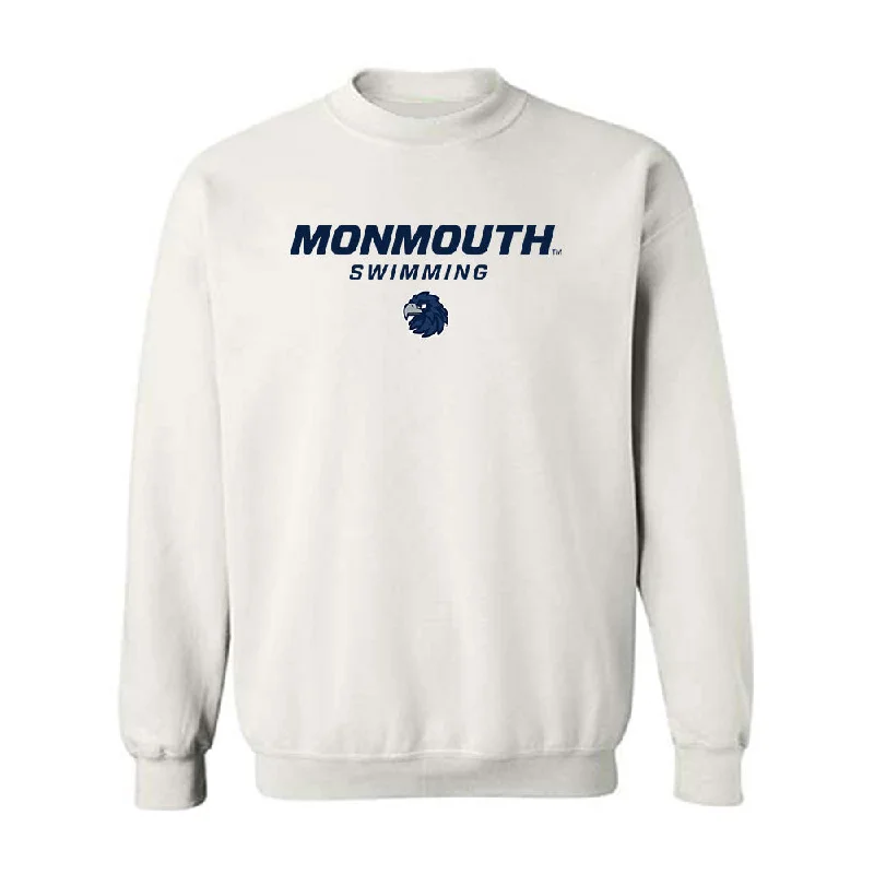 Monmouth - NCAA Women's Swimming & Diving : Corinne Pepper - White Classic Shersey Sweatshirt Hoodie with Crew Neck Simple Timeless