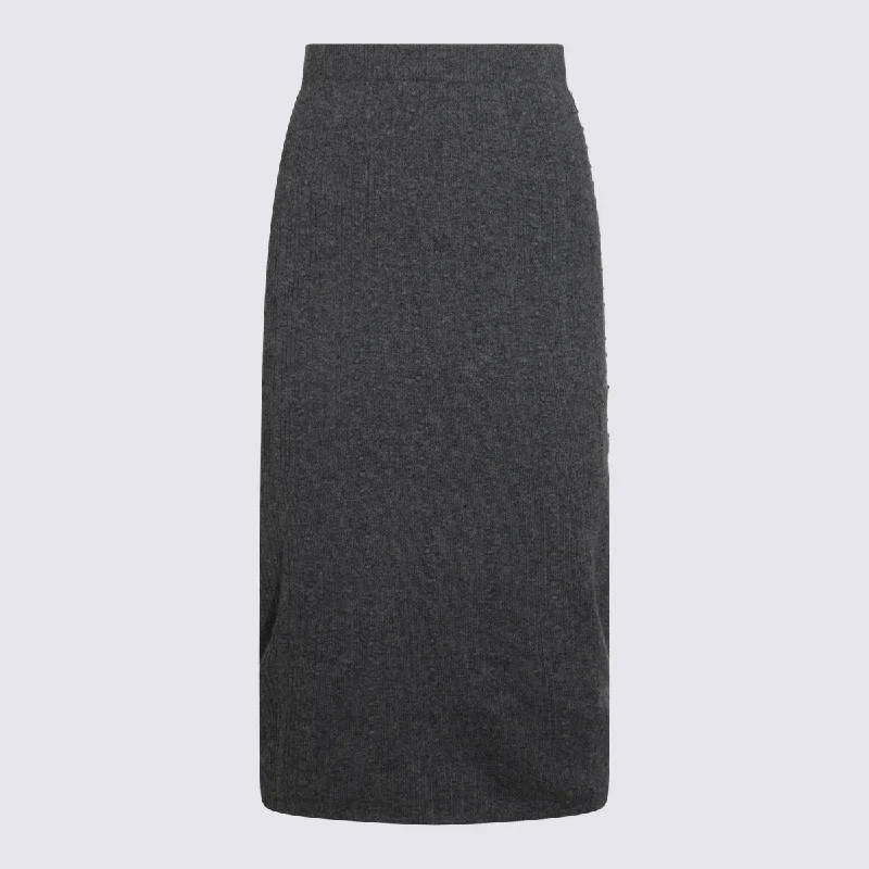 Fabiana Filippi Skirts Grey asymmetrical skirt cut