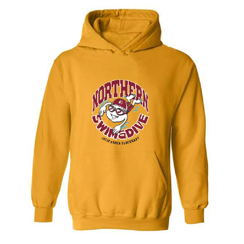 NSU - NCAA Women's Swimming & Diving : Jacie-Aspen Flockhart - Hooded Sweatshirt Fashion Shersey Hoodie with Drop Shoulder Relaxed Streetwear