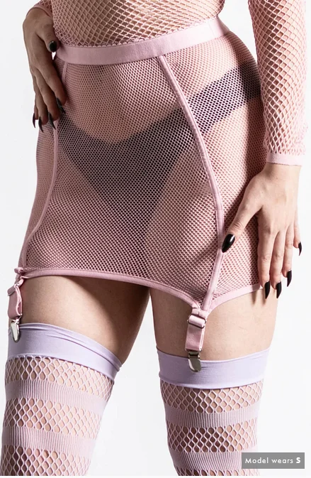 Heartbeats Fishnet Skirt silk skirt smooth