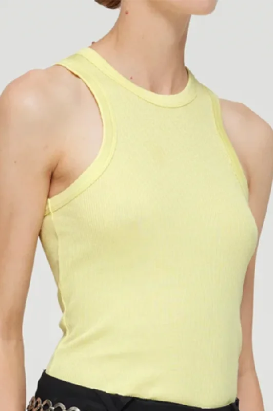 Racer Tank in Yellow cute tank top