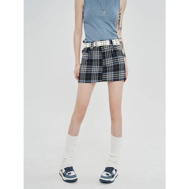 RTK (W) No. 3071 PLAID SKIRT midi skirt versatile