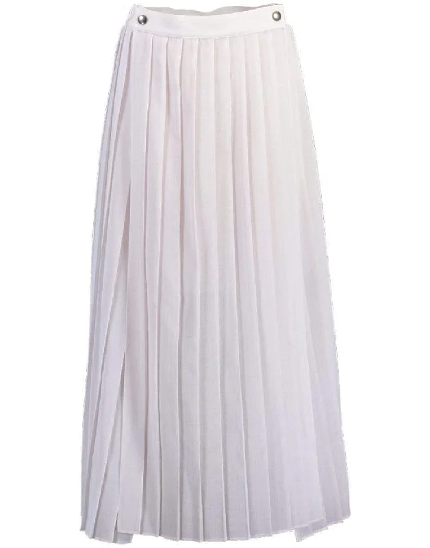 Gauze Pleated Slit Skirt summer skirt style