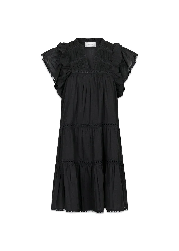 Jamma S Voile Dress - Black Tunics Luxurious high-end